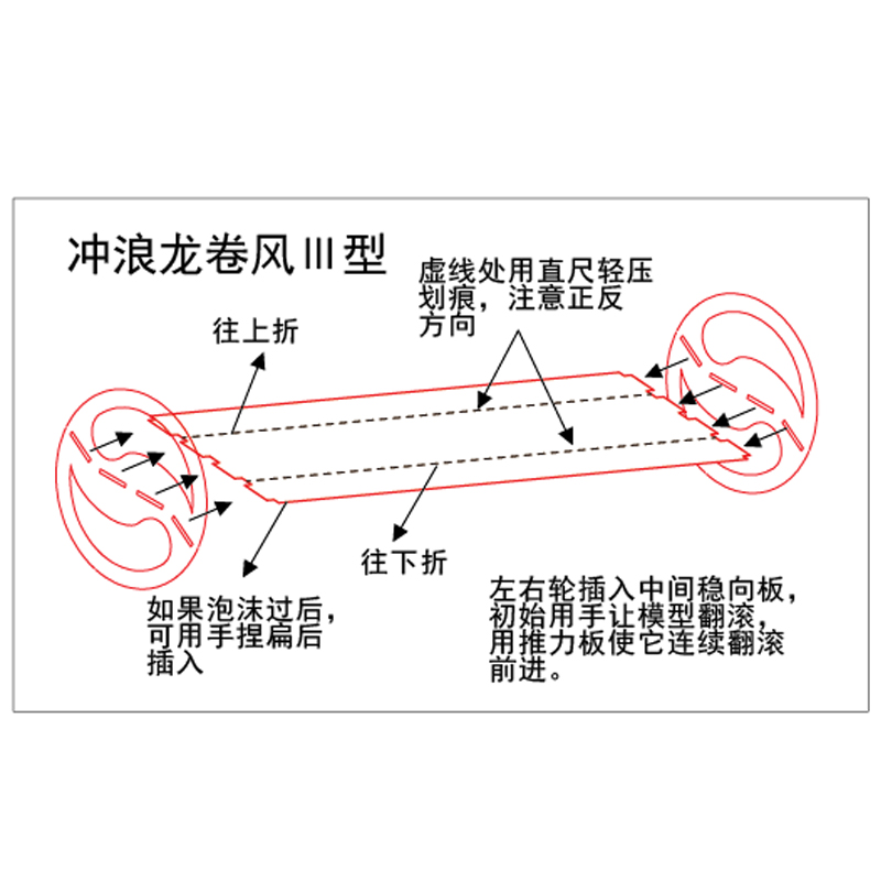 新款冲浪龙卷风滑翔飞行器模型玩具风火轮Ⅲ科技创新大赛活动器材 - 图1