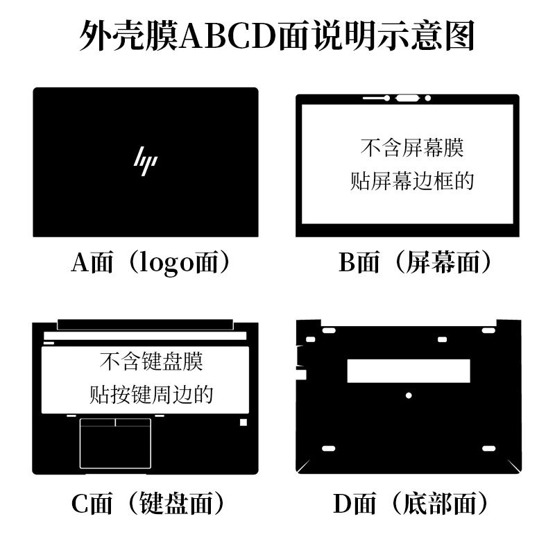 15.6英寸惠普 ZBOOK 15U G5透明外壳机身保护膜15 G3 G4磨砂防指纹笔记本电脑防滑防刮贴纸-图1