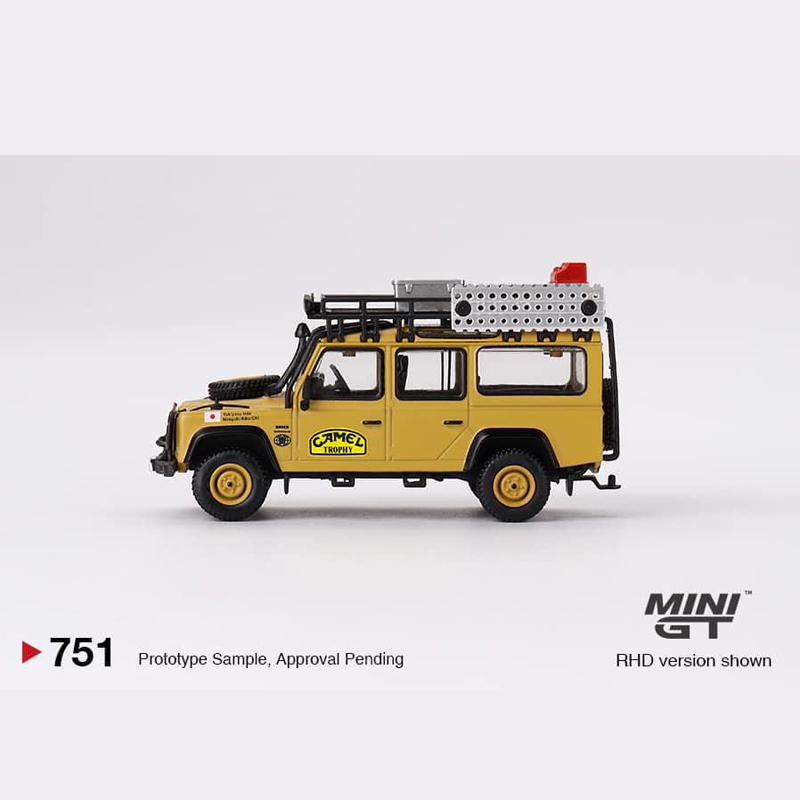 TSM MINI GT 1:64路虎Defender卫士110骆驼杯1989亚马逊汽车模型-图1