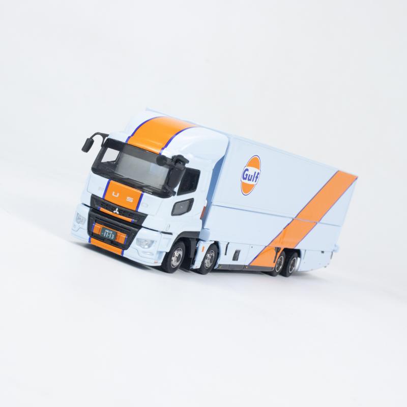 TW Tarmac Works 1:64三菱Fuso Super Great重卡GULF运输车集装箱 - 图3