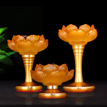 Home glazed lotus lamp holder for the Buddha Changming lamp Buddha for the lamp Buddha Hall High foot crisp oil lamp with a former wax candle holder