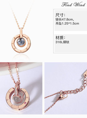 项链女潮网红锁骨链钛钢简约