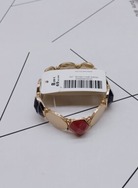 K277夸张质感时尚潮流气质名媛街拍几何拉丝宫廷创意金属手镯-女