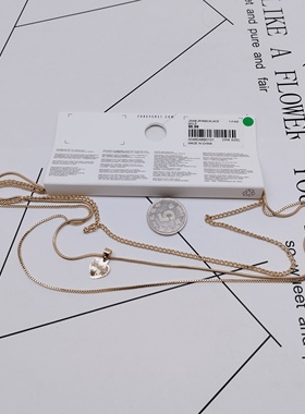 K260夸张质感时尚潮流气质名媛街拍几何三层锁骨链创意金属项链女