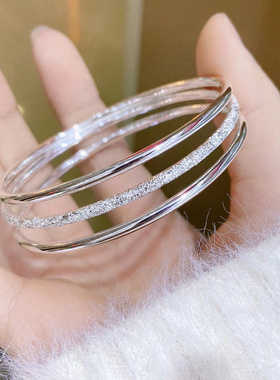 三生三世银手镯手环细圈