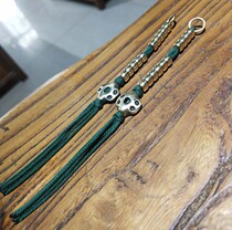 Tibetan five-eyes and six-passage Buddhist beads bracelet hanging on the back with clouds on the side hanging DIY brass Lima copper accessories cultural toys