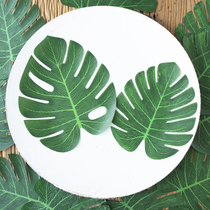 Emulated Tortoise Back Bamboo Printed Blade Leaf Tiled Photo Props Creative Hand DIY Green Leaf Tropical Customs