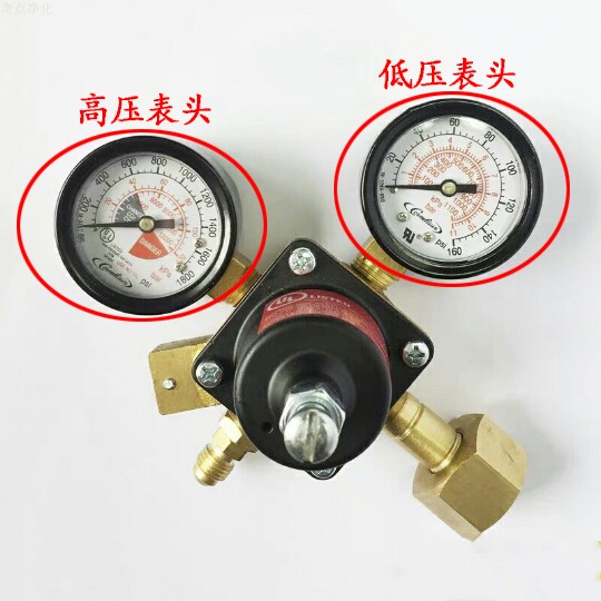 现调机配件可乐机二氧化碳钢瓶CO2钢瓶高压表1800psi表 160psi表-图0