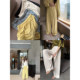 Superniniyy ice skin mask pants & cool modal drape skin-friendly drawstring wide leg pants