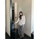 Superniniyy Rabbit Restaurant & Line Slim Loose Cotton Cartoon Long Sleeve Sun Protection Top T-shirt