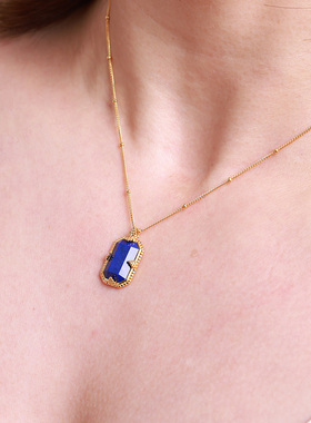 镀18K金天然吊坠西子美美S925银