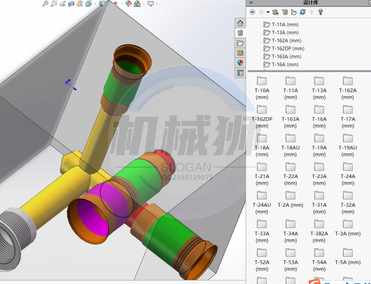 液压阀块插装阀孔Solidworks设计库阀块油口SUN太阳插装孔一键生