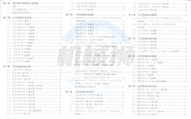 挖掘机液压原理图和电气电路图典型案例学习资料识图方法多款多型 - 图1