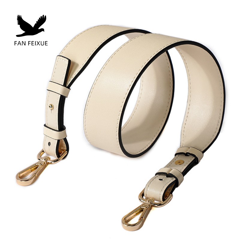 包带单买宽肩带可调节包包单肩带子配件替换真皮二层牛皮平纹黑色 - 图0