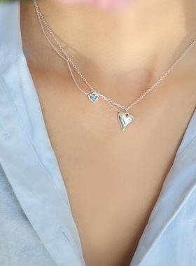 S925纯银蓝锆石简约日常百搭