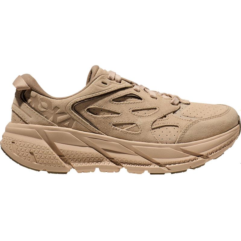 HOKAoneone Clifton L Suede女子厚底轻便缓震运动休闲跑鞋跑步鞋 - 图0