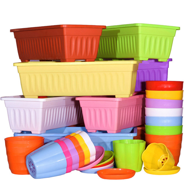 Rectangular indoor thickened garden flower and vegetable pot