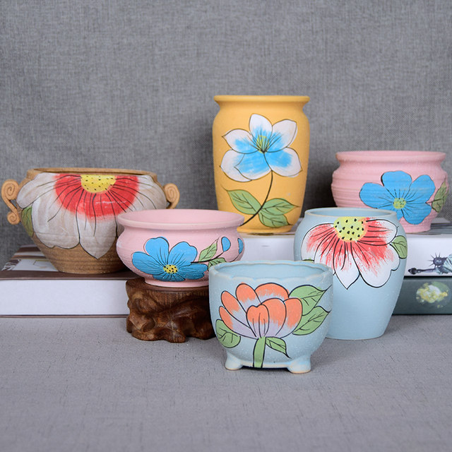 Succulent plant flowerpot ceramic simple creative