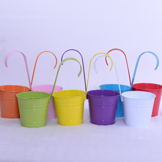 Iron flower bucket, detachable set of 2 flower utensils