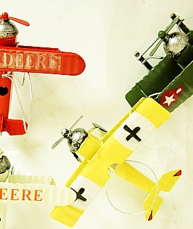 礼品飞机铁艺玩具装饰摆件