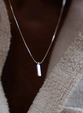 轻奢小众蛇骨方块钛钢毛衣链