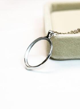 夏日小清新月光石海蓝宝项链