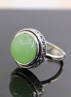 戒指空托镶嵌复古蜜蜡琥珀宏利