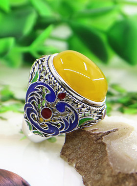 宏利戒指纯银镶嵌活口925空托