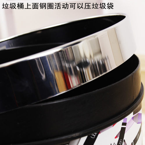 欧式家用无盖垃圾桶创意客厅厨房卫生间酒店办公大小号分类垃圾筒 - 图1