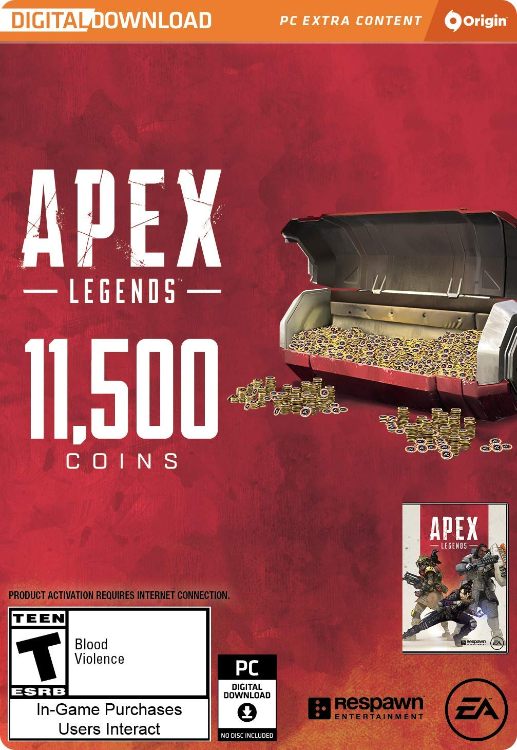 Apex英雄1000金币cdk2150硬币4350点数Origin直充卡apexSteam通行 - 图2