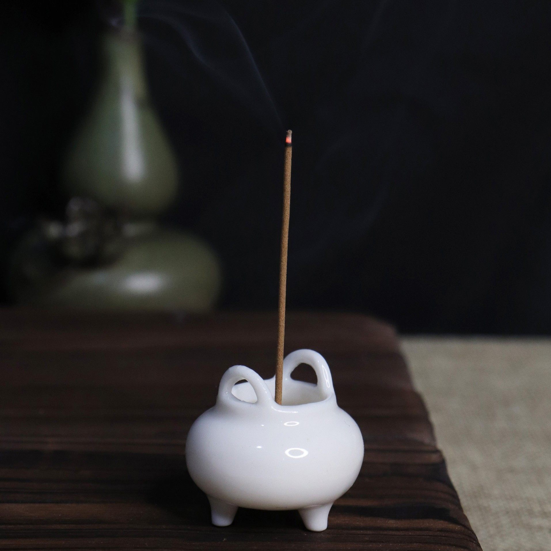 陶瓷迷你线香香炉插香手工制作创意白瓷三足小鼎香炉桌面茶台,淘宝优惠券,粉丝福利购,淘宝优惠卷