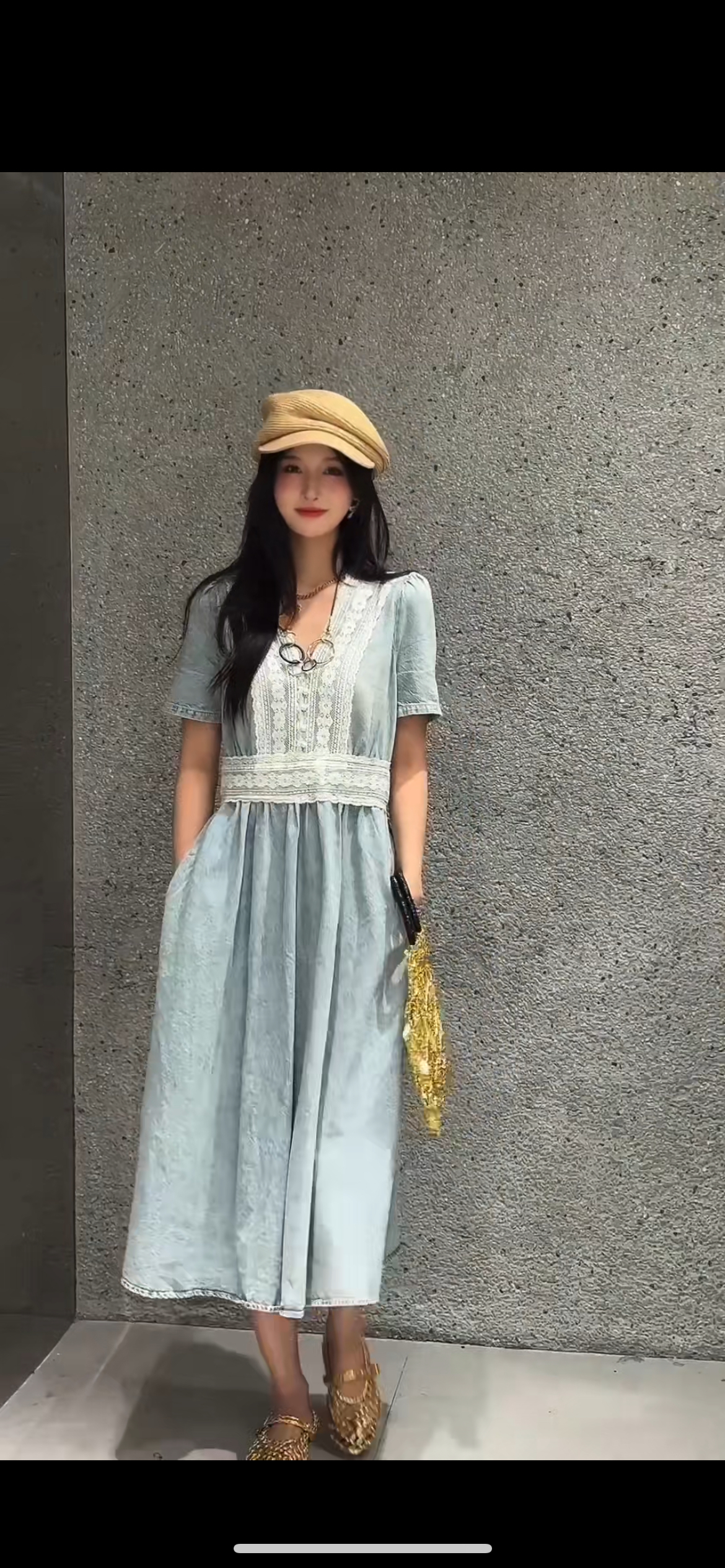 价格咨询.欧洲站设计师原创复古女装走秀款高定制气质连衣裙423 - 图1