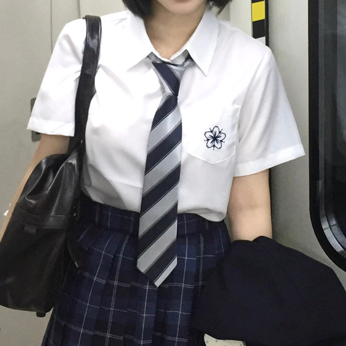 花千猪JK 提花领带 JK/DK制服条纹领带日系校供感基础款百搭配饰 - 图3