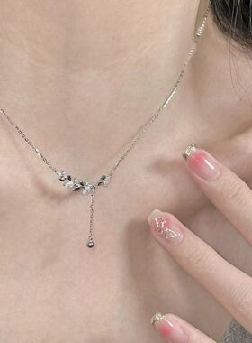 麦穗项链女轻奢小众设计感ins锁骨链2023年新款