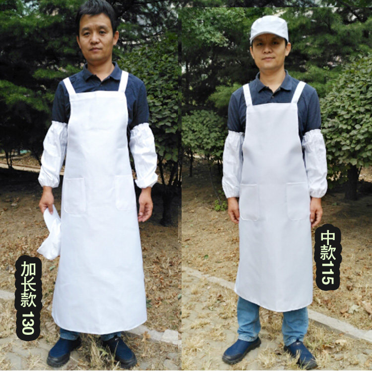 理发店白围裙无袖挂脖背带白色理发师造型师罩衣男工作服发型师女,淘宝优惠券,粉丝福利购,淘宝优惠卷