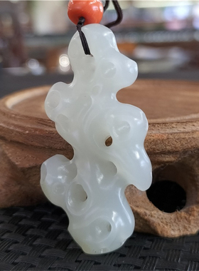 新疆和田白玉籽料挂件平安无事