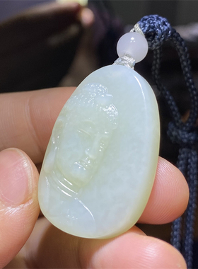 小石头和田玉白玉籽料释迦摩尼
