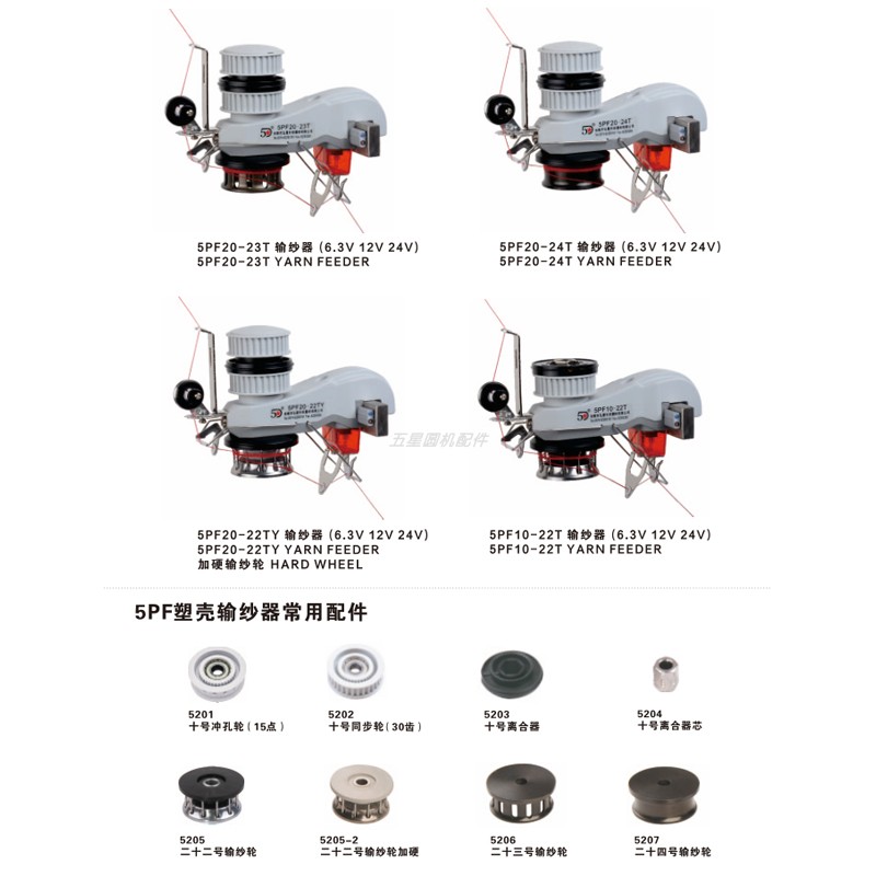 大圆机积极输纱器针织机储纱器塑壳输线轮五星弘星针织厂家直销 - 图2