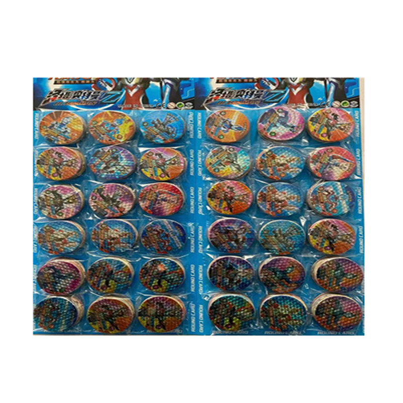 王者荣耀卡片加厚王者荣耀卡片纸卡植物大战奥特曼圆卡片纸卡斗罗大陆和平精英