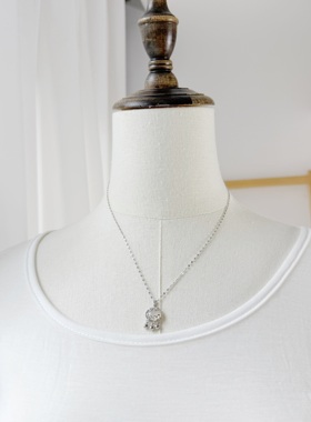 招财福袋项链玉髓镶嵌吊坠钛钢好运饰品平安暴富首饰新中式礼品