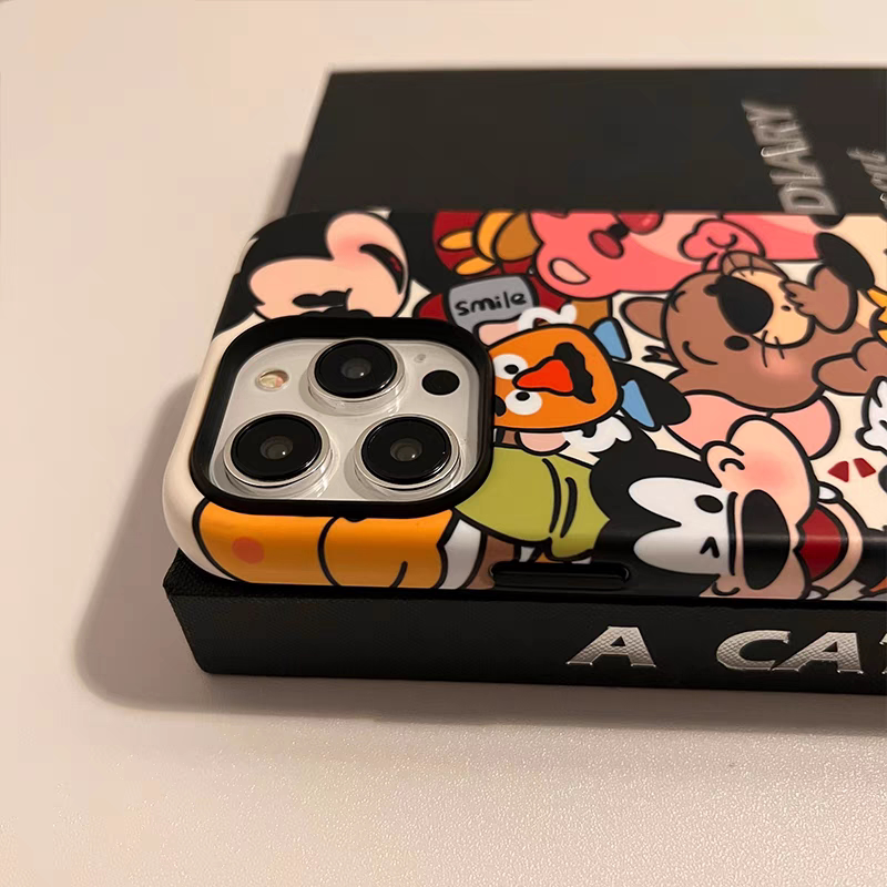 原创适用于苹果15promax手机壳iPhone13菲林11高级感12华为mate60小米14plus小众不撞壳泼墨卡通动画可爱简约