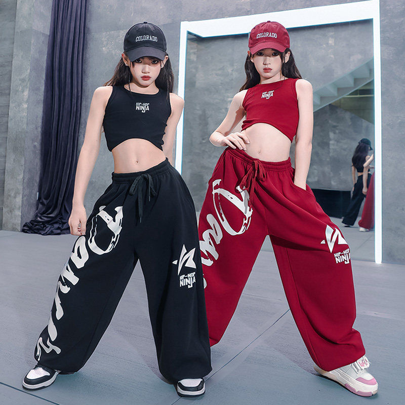 尼恩家女童爵士舞服套装jazz紧身露脐海浪背心儿童街舞表演出服潮,淘宝优惠券,粉丝福利购,淘宝优惠卷