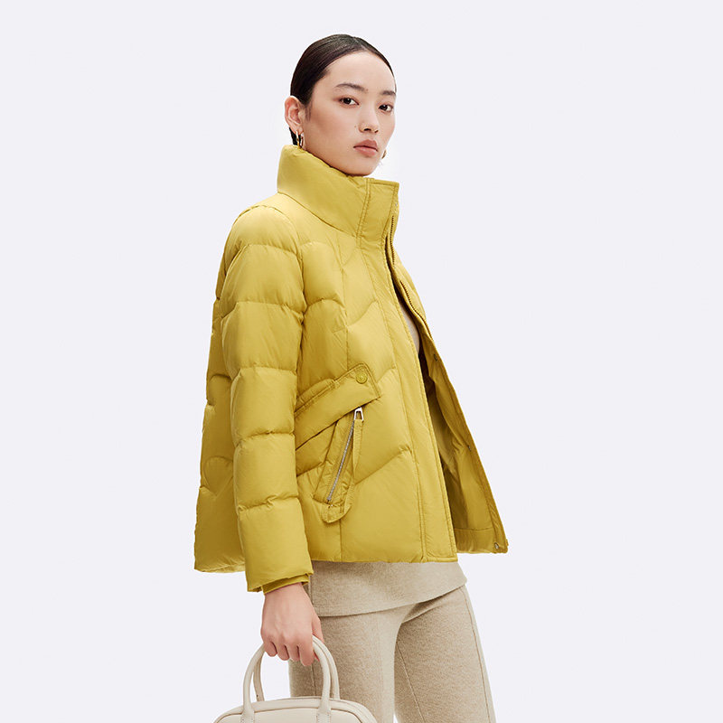 千仞岗新款冬季女士立领短款羽绒服休闲保暖外套