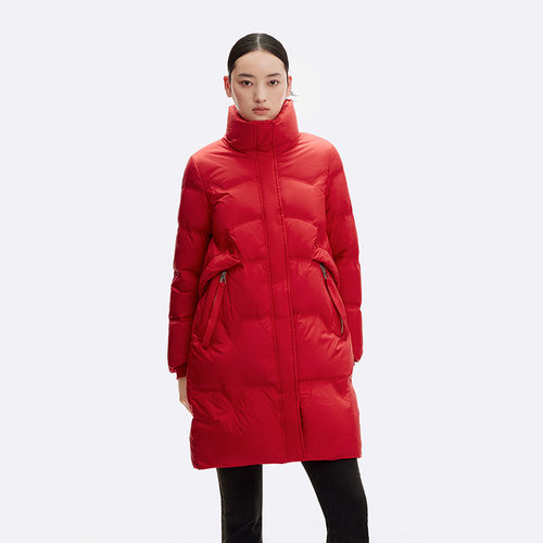 千仞岗2026冬季女装中长款立领通勤简约加厚保暖羽绒服百搭外套款 - 图2