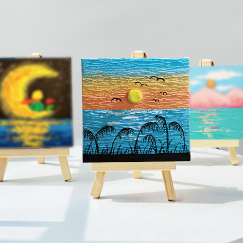 女神diy手工材料包创意立体肌理画小插油画浮雕摆件团建礼物暖场 - 图0