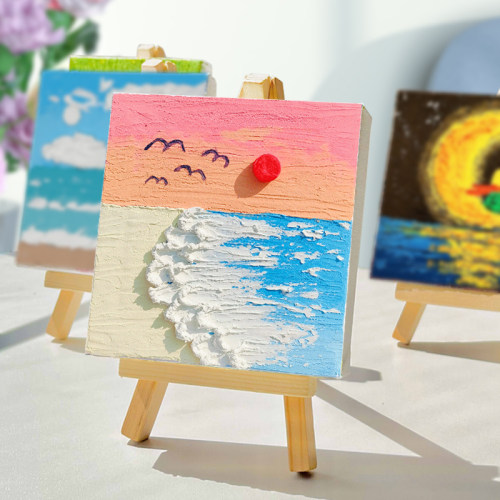 女神diy手工材料包创意立体肌理画小插油画浮雕摆件团建礼物暖场 - 图1
