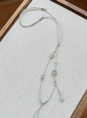 原创手编正品实拍清冷新中式项链绳女翡翠玉佩佛高级挂绳可调节
