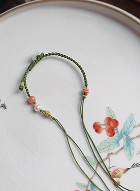 原创编织半成品女手链珍珠DIY