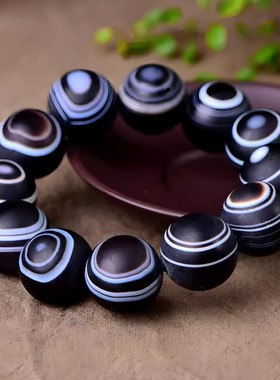 天眼玛瑙手链一线药师玛瑙佛珠