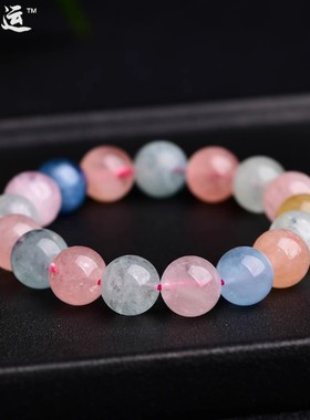 摩根石手链五行平衡水晶绿柱石